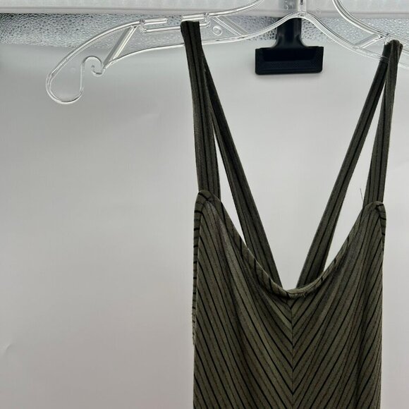 Rolla Coster Sleeveless Maxi Dress Green/Black Striped Women's Size Small - Picture 3 of 8